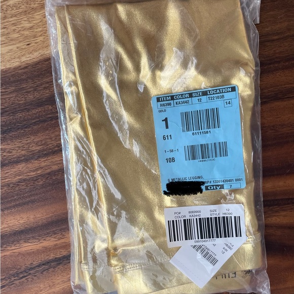NWT 2pairs JCREW METALLIC LEGGINGS NEVER OPENED SOLD OUT ONLINE GIRLS SIZE 10/12 - Picture 3 of 5